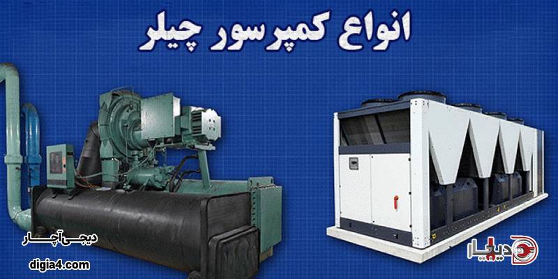 چیلر تراکمی چند کمپرسوره با کمپرسورهای سیلندر-پیستونی